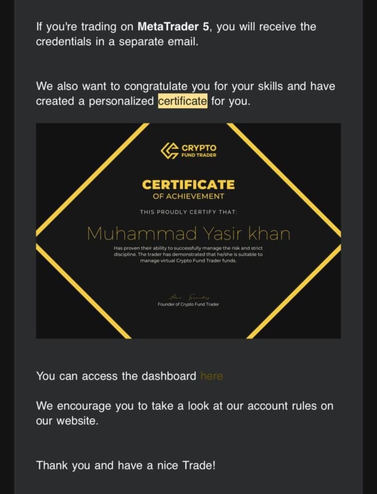Competition certificate 6