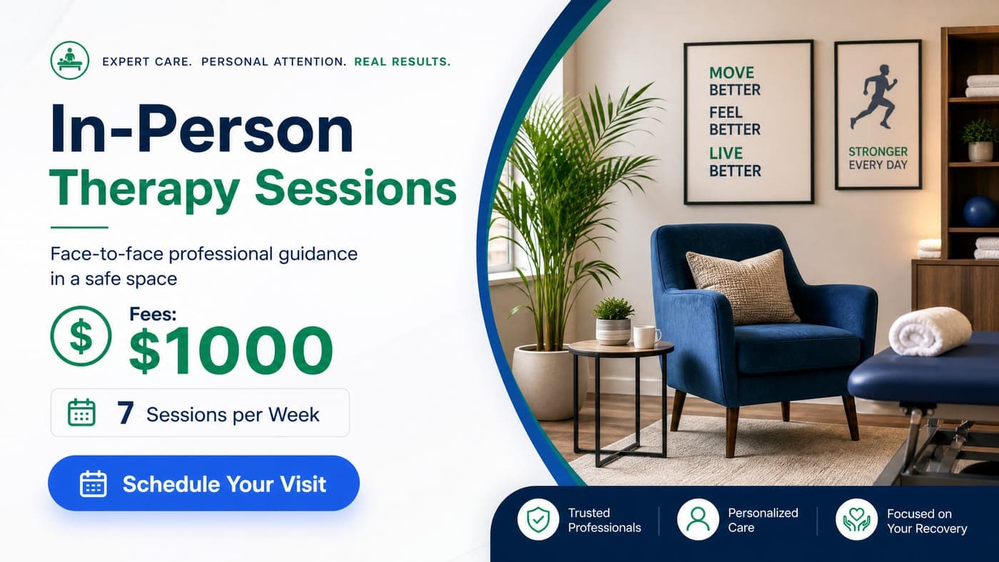 In-person therapy sessions with Sir Yasir